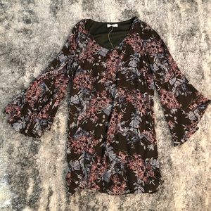 Long sleeve floral dress